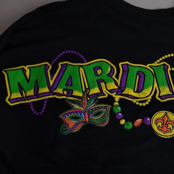 Universal Studios Mardi Gras puff print 3D spirit jersey shirt - Picture 3 of 5
